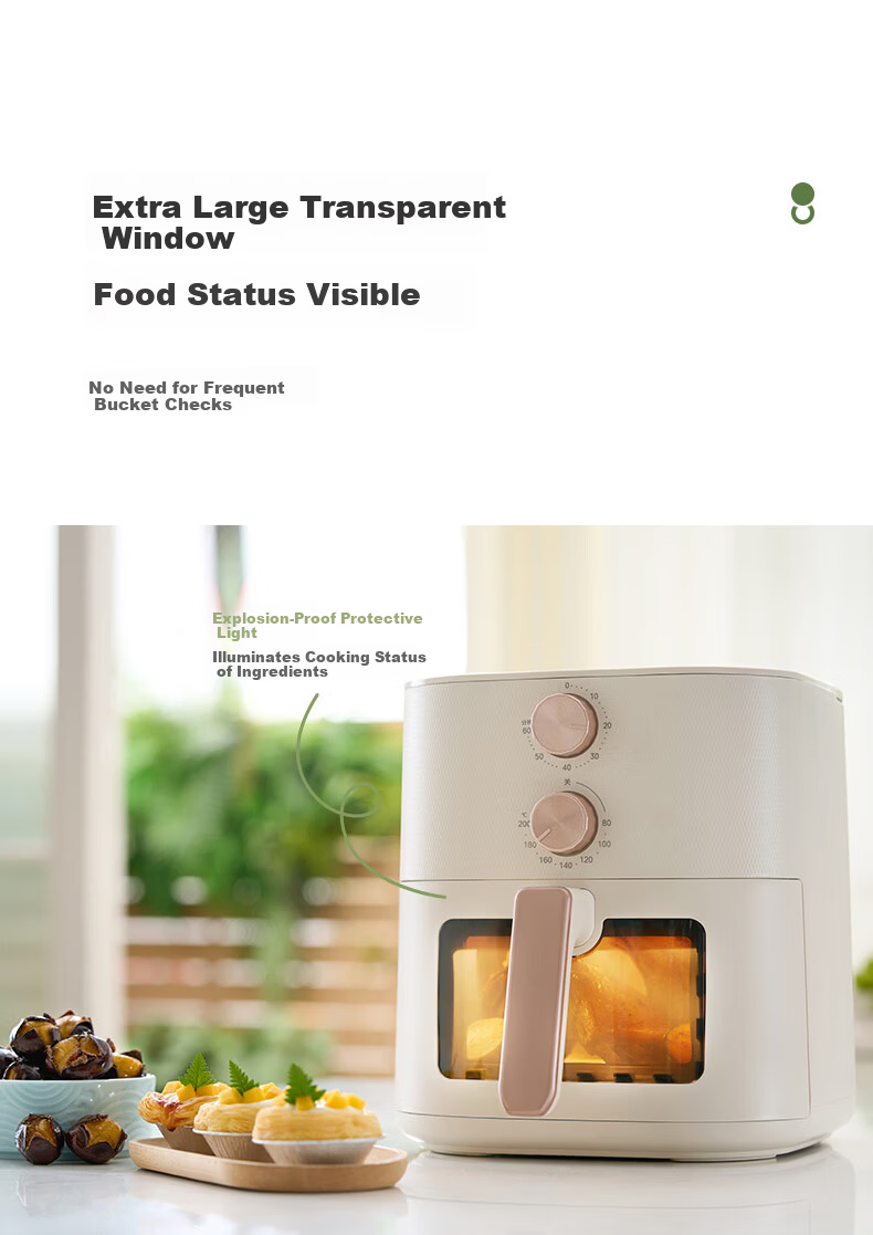Midea 0-Coating Titanium Stainless Steel Air Fryer and Steamer Combo 2026 New Model Smart Dual Display Home Dual Heat Source Air Fryer 6.5L KZC6555J 11