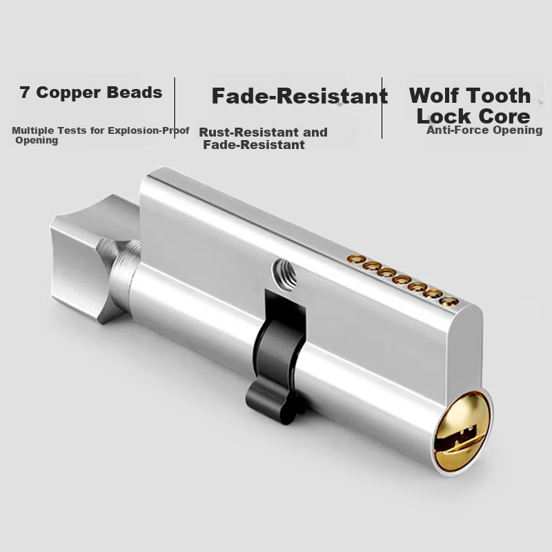 Chugong Universal Household Door Lock Bedroom Door Handle Indoor Wooden Door Lock Adjustable No Drilling Required 24 Handle 4