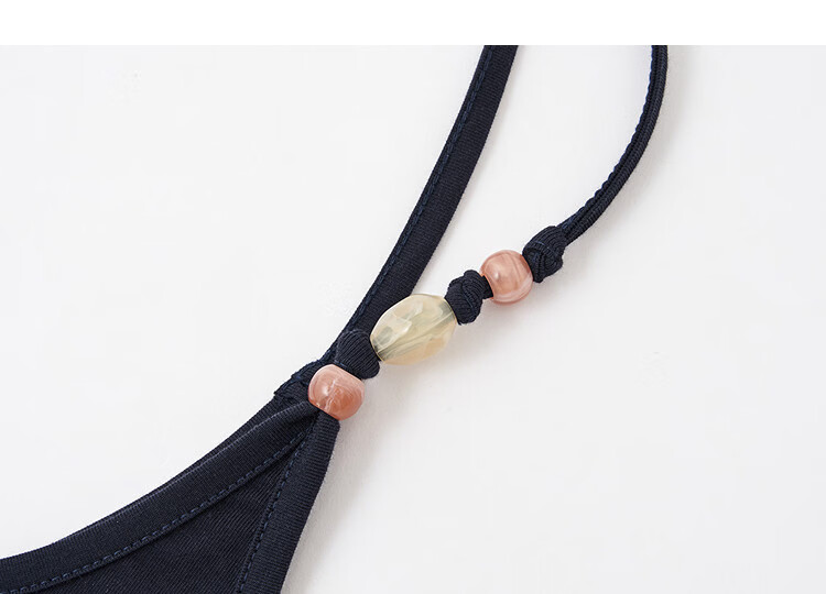 Demana [Cool Feeling Sorona] Summer Crew Neck Resin Bead Vest T-Shirt Slimming Concealing Two-Piece Set for Women High-End Style 13