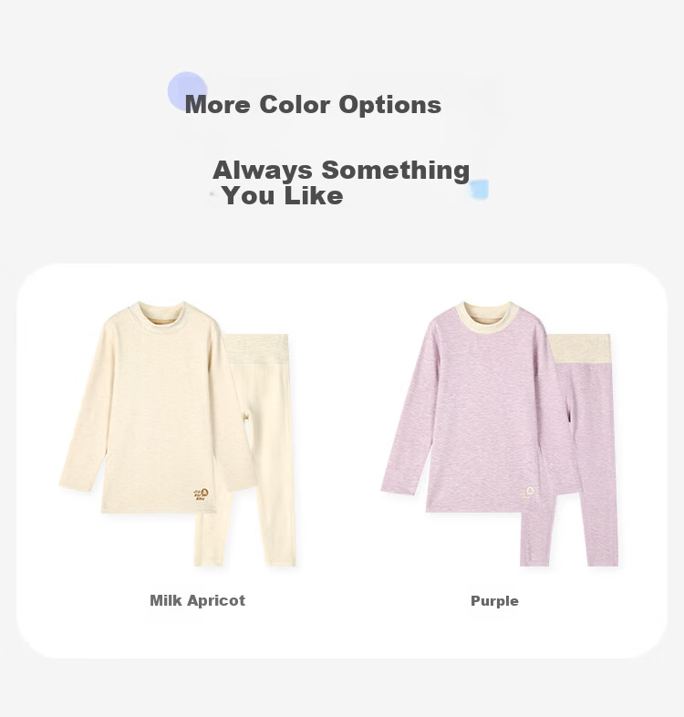 Jiusuibian Cotton Wool Children's Thermal Underwear Girls Autumn Winter Fleece Thickened High Waist Turtleneck Cotton Wool Shirt and Pants Set 12