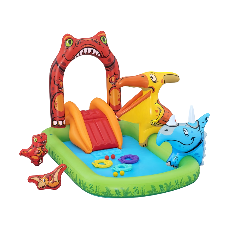 Bestway Dinosaur Inflatable Water Play Pool Thickened Foldable Sprinkler Swimming Pool Outdoor Leisure Kids Toy 53160