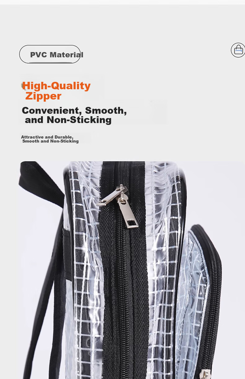 Aideer PVC Dustproof Transparent Backpack Tool Bag Double Shoulder Backpack 35cm x 40cm x 15cm CW851756 12