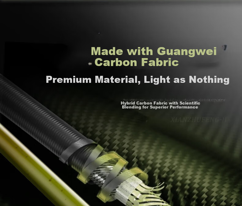 GW Bamboo Xianfeng Carbon Ultra-Light Crucian Carp Fishing Rod Hand Rod 3H28 Action 4.8m 3