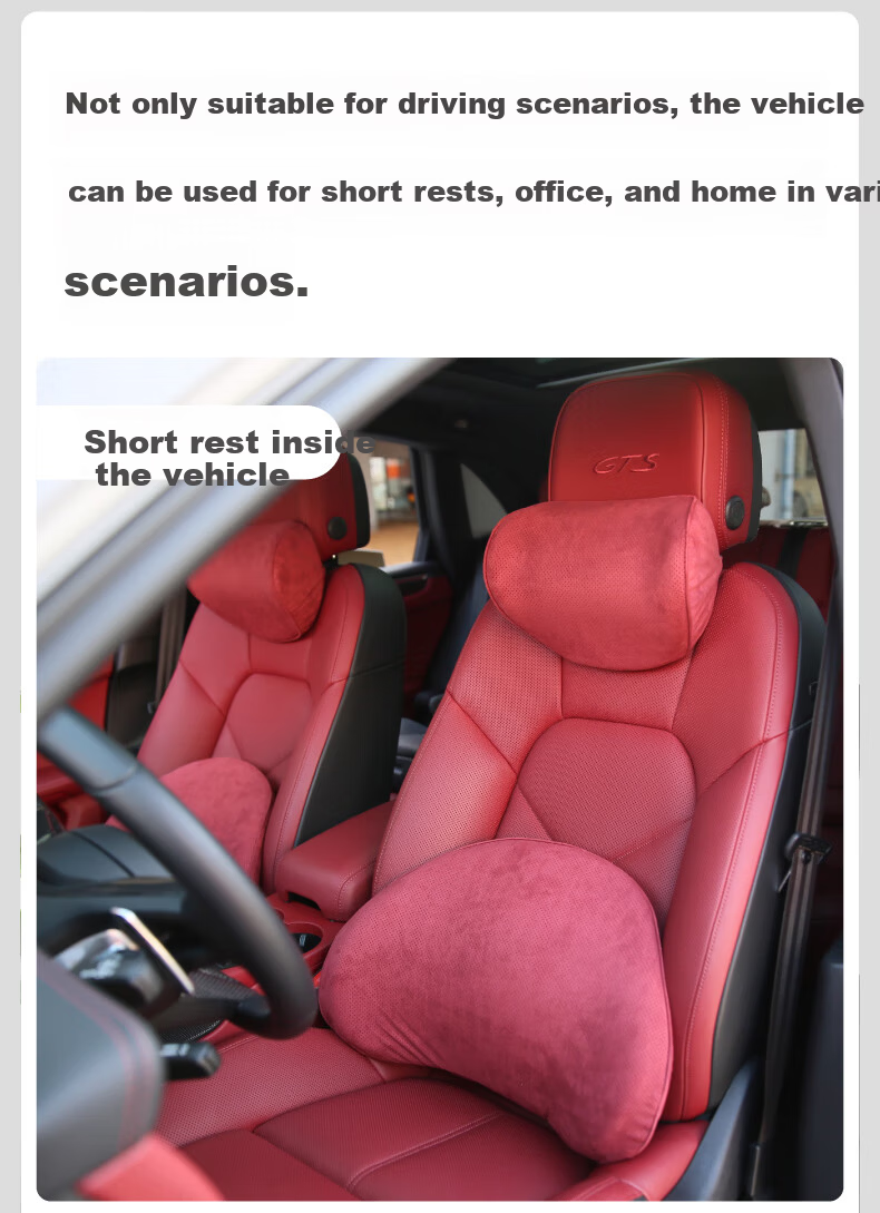 BIMLL Car Lumbar Support Cushion Office Seat Backrest Pillow Car Waist Pillow Driving Back Support 11