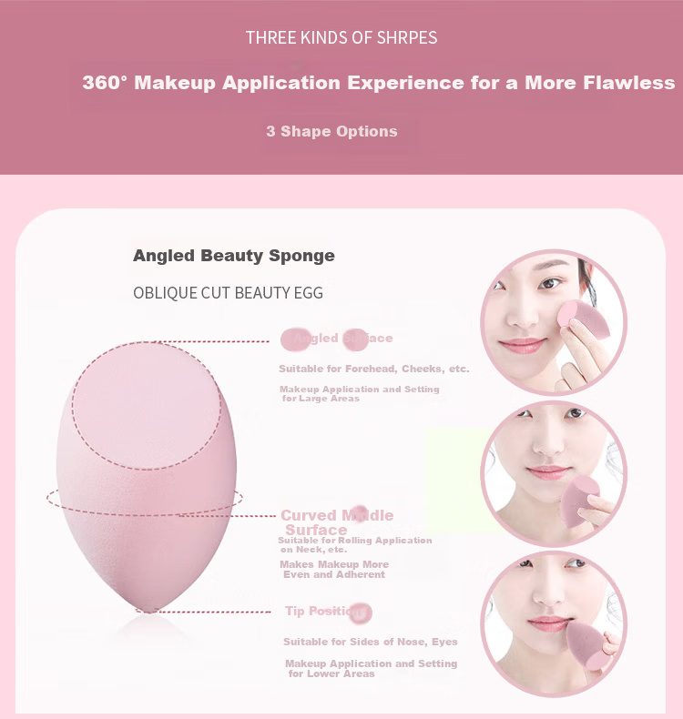 Yefili Four Strawberry Mousse Makeup Sponges Cosmetic Beauty Blenders Foundation Puff Set 4