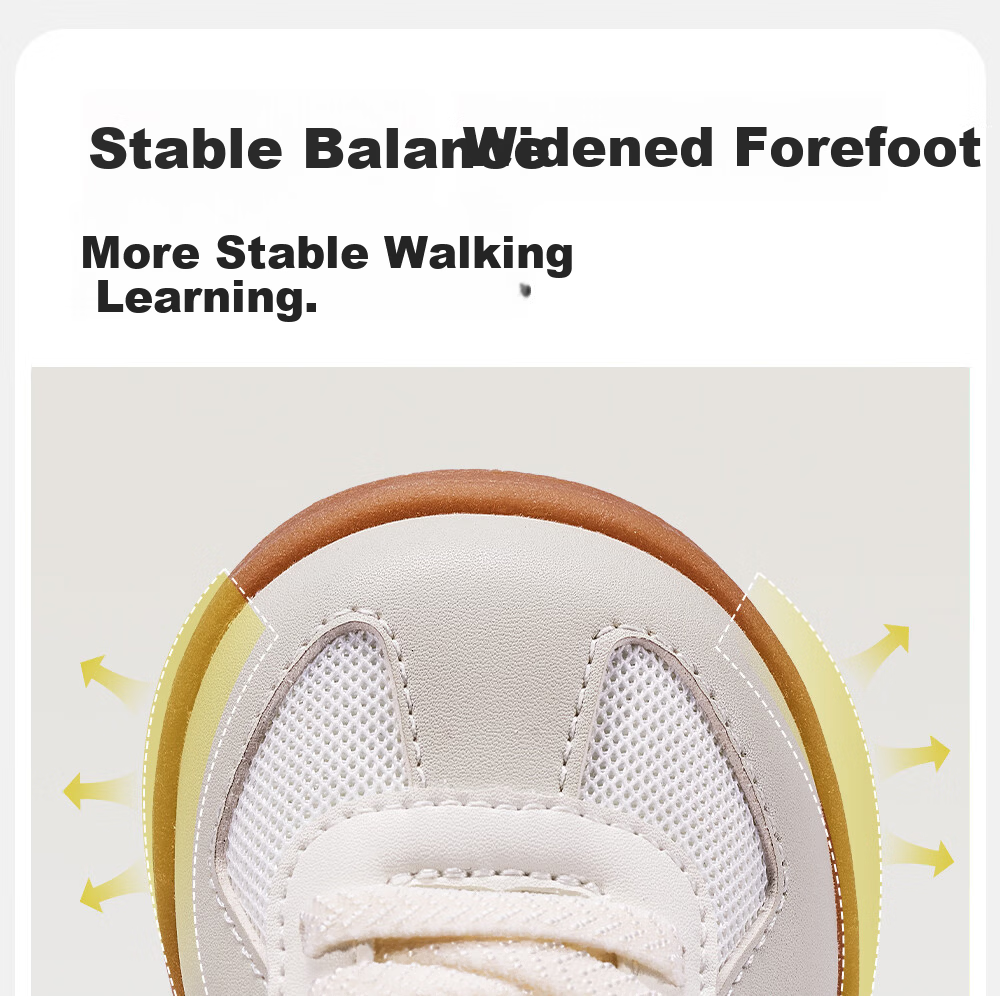 BOBDOG Toddler Baby First Walking Shoes Boys Girls Children's Trainer Shoes 2026 Spring New Soft Sole Non-Slip White Gray Size 19 8