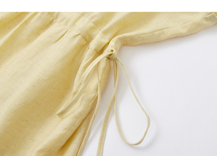 Demana [With Linen] Summer National Style New Chinese Round Neck Asymmetric Double-Layer Spliced A-Line Slimming Shirt for Women Premium Feel 16