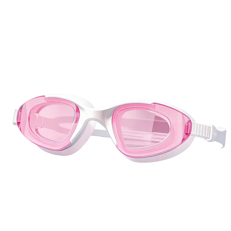 Hosa Swimming Goggles for Men And Women, Professional Large Frame High Definition Anti-Fog Anti-Glare Swimming Glasses for Adults White