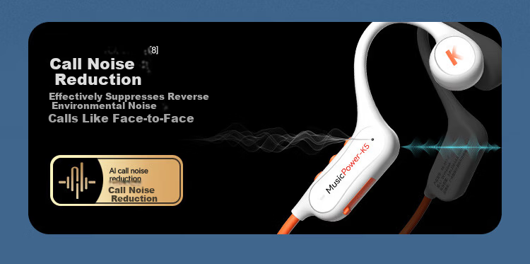 KUGOU K5 6.0 Bone Conduction Bluetooth Earphones 12-Hour Long Battery Life 16-Level Volume Waterproof Sweatproof Sports Running Cycling Earhooks Unisex 17