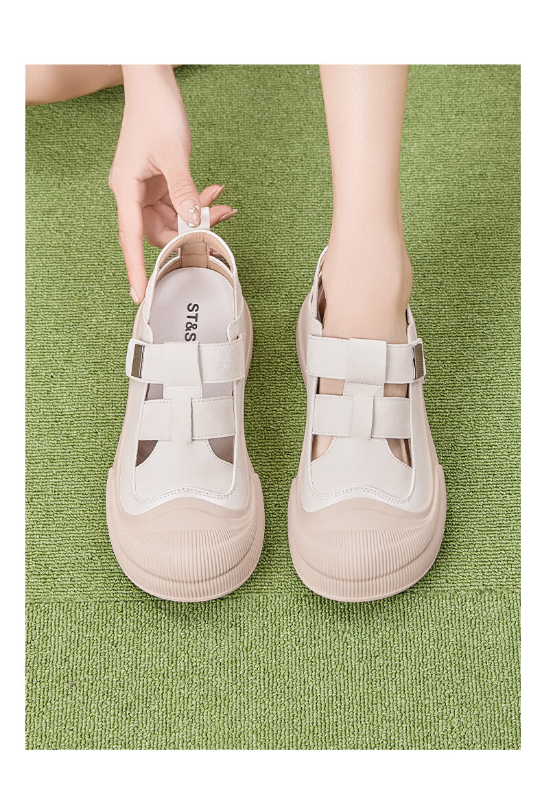 Saturday Casual Women's Sandals 2026 New Summer Thick Sole Height Increasing Lightweight Breathable Sports Sandals for Skirts 9