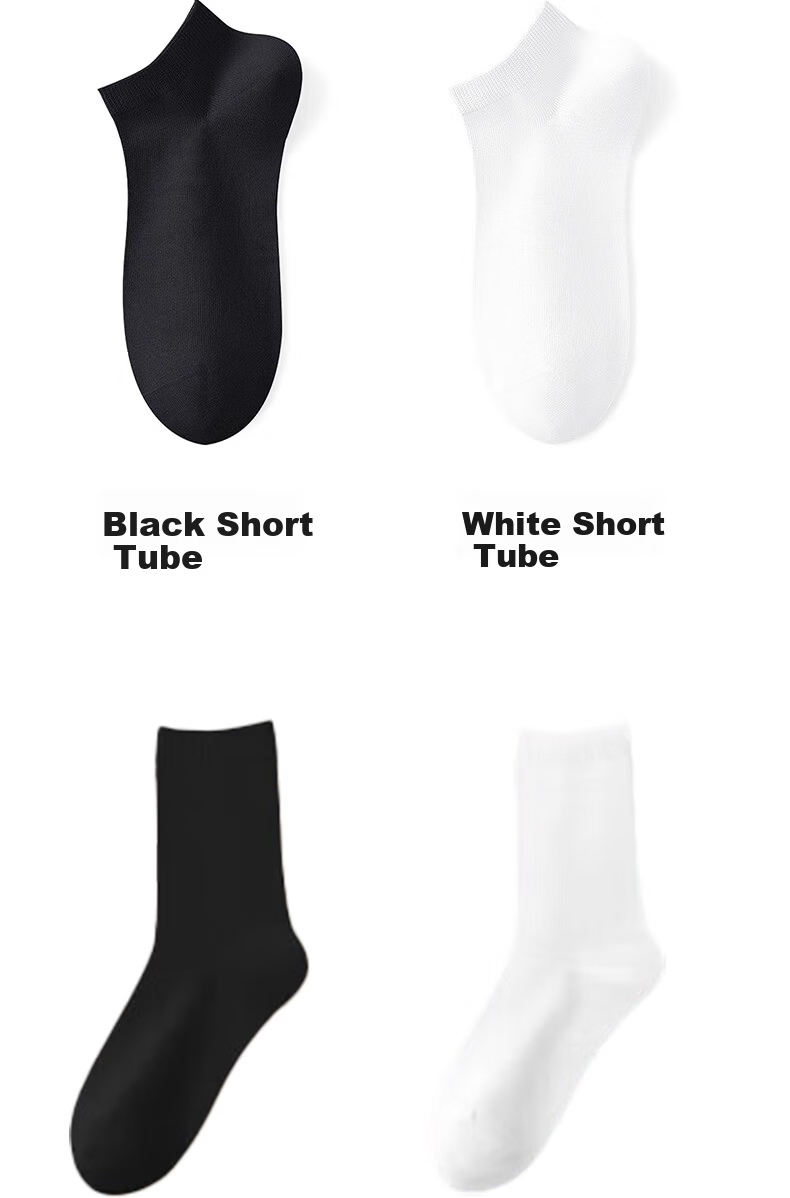 Qihaiqiu Disposable Socks Unisex Daily Use No-Wash Travel Business Portable Sweat-Absorbent Breathable Short Tube Black 5 Pairs Pack 12