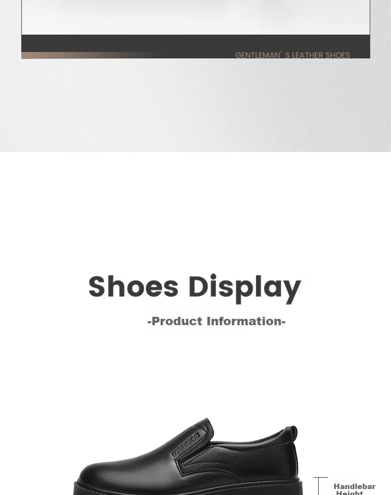 Huili Men's Leather Shoes, 2026 Summer New Style Men's Leather Shoes, Heightening Casual Business Formal Leather Shoes for Men, Black, Size 40 2