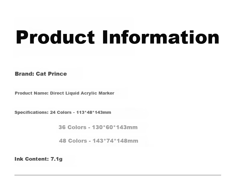 Cat Prince 24-Color Large Capacity Direct Ink Acrylic Markers Soft Tip Washable Watercolor Pens for Kids New Year Birthday Gift 20