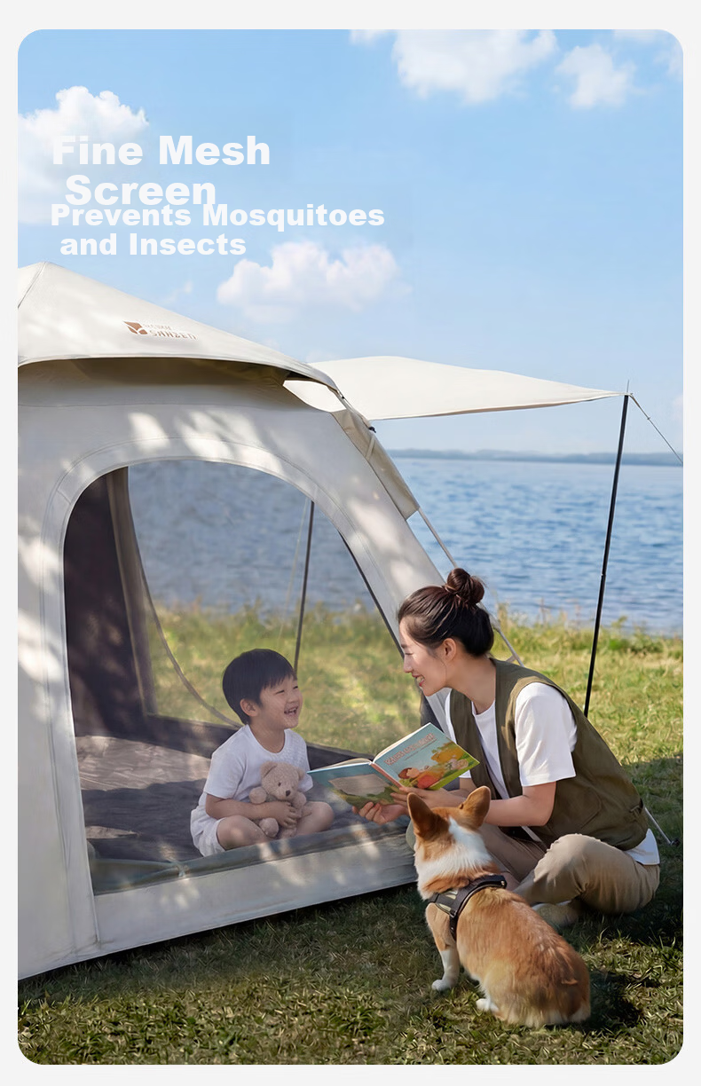MOBIGARDEN Zero Motion Automatic Tent 155 Black Coating Edition Outdoor Camping Quick-Open Sunshade Tent NX25661030 Elegant Gray 8
