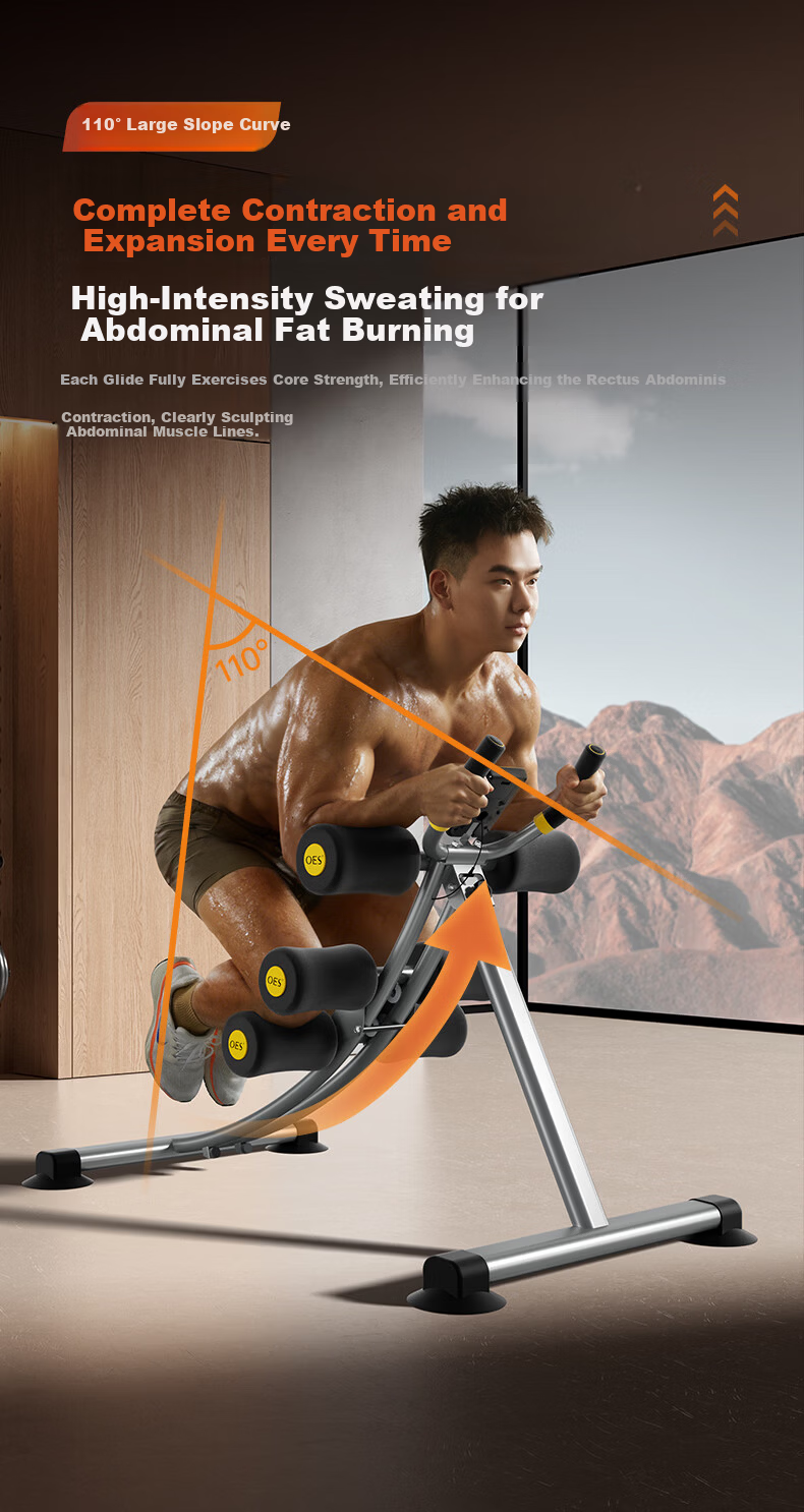 OES Abdominal Crunch Machine Waist Slimming Sit-Up Assistant Home Ab Workout Equipment Indoor Fitness Device 5