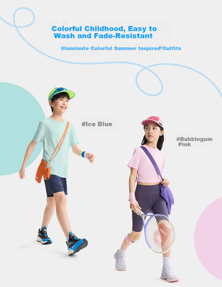 Anta Kids Short Sleeve T-Shirt Sports Quick-Dry Boys Summer 2026 Outdoor Short Tee Girls Easy-Care TA72625110 18