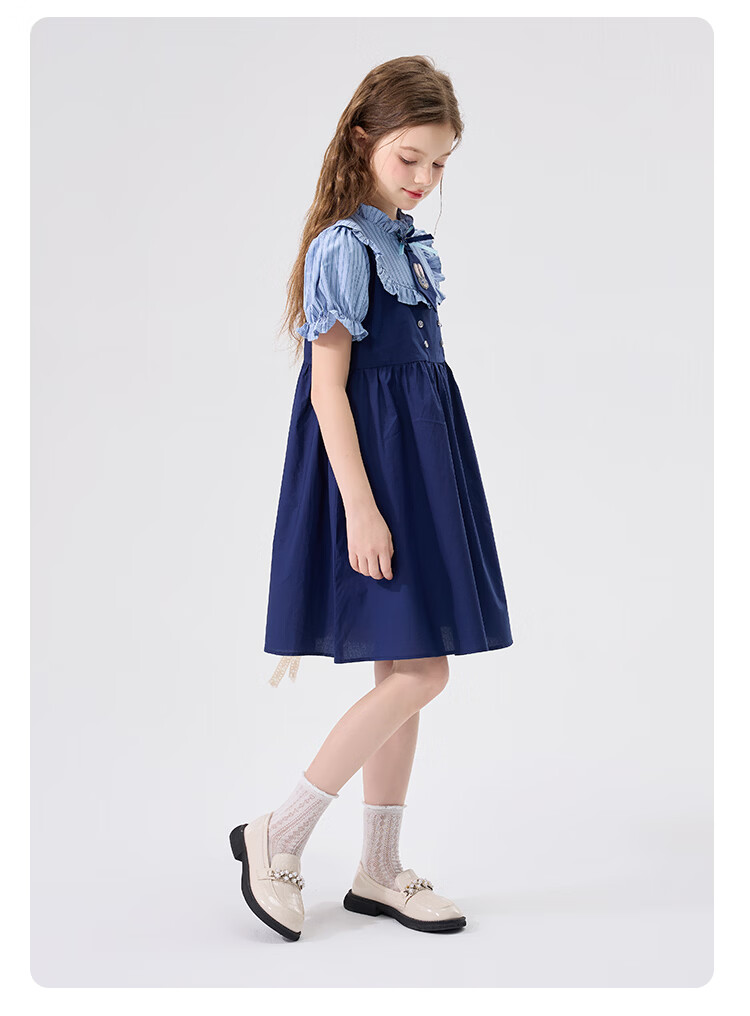 Disney Girls Bunny Police Officer Dress Children's Summer 2026 New Stylish Little Girls Two-Piece Princess Dress 15
