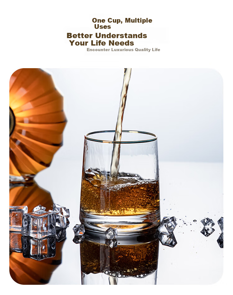 Banwu Life Glass Cup High-Value Wine Glass Crystal Creative Water Juice Cup Household Heat-Resistant Glass Cup 5