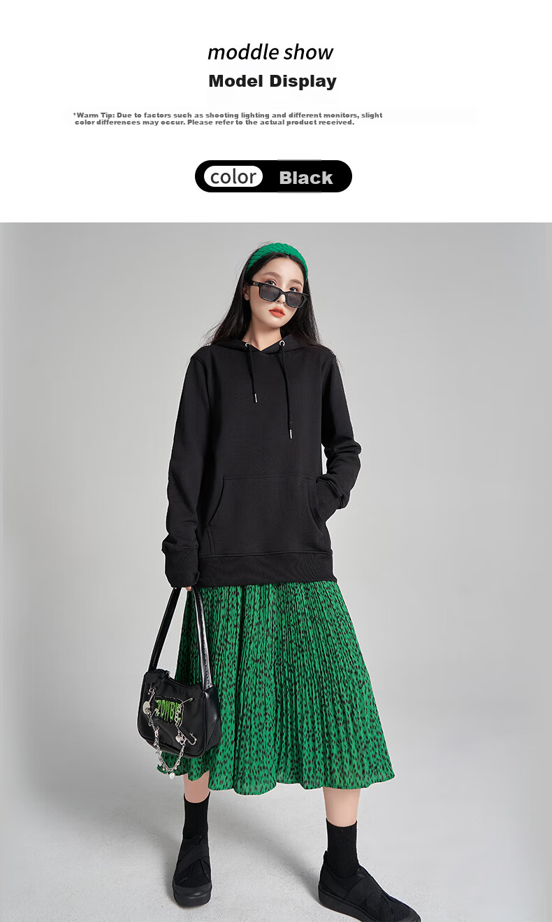 Langsha Women's Hooded Sweatshirt Spring Autumn Thick Casual Versatile Sports Loose Fit Long Sleeve Couple Jacket 10