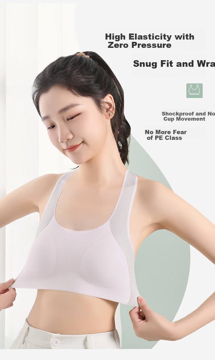Xueqiman Junior High and High School Girls Bra for Adolescent Girls Development Period Youth Children's Underwear 5