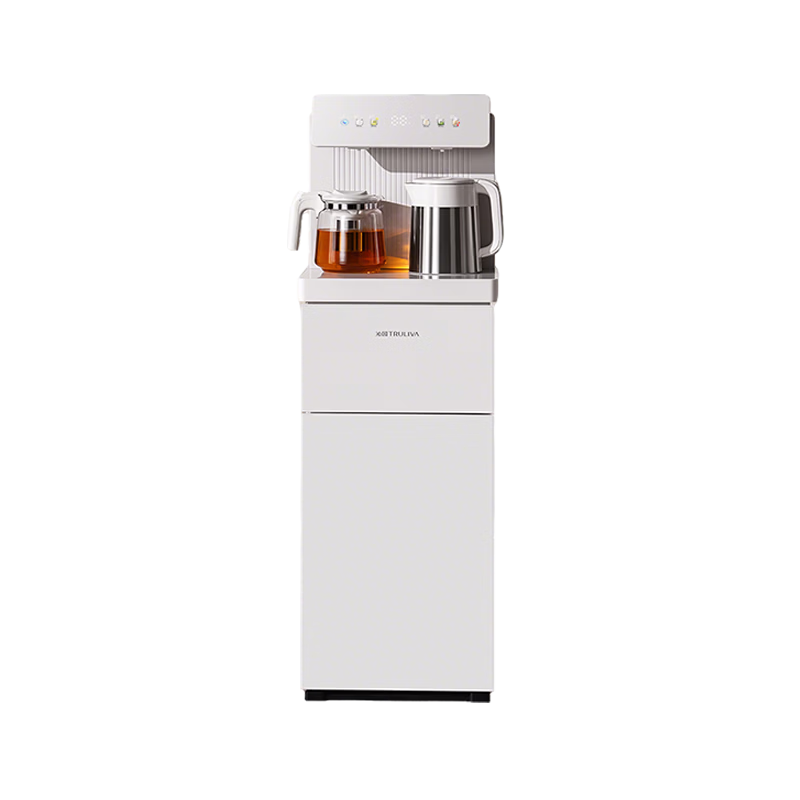 TRULIVA Tea Bar Machine Living Room Home Water Dispenser Multifunctional Hot and Cold Intelligent Tea Bar Cabinet Bottom-Load Water Bucket Fully Automatic Vertical Kettle Tea Maker National Subsidy YT