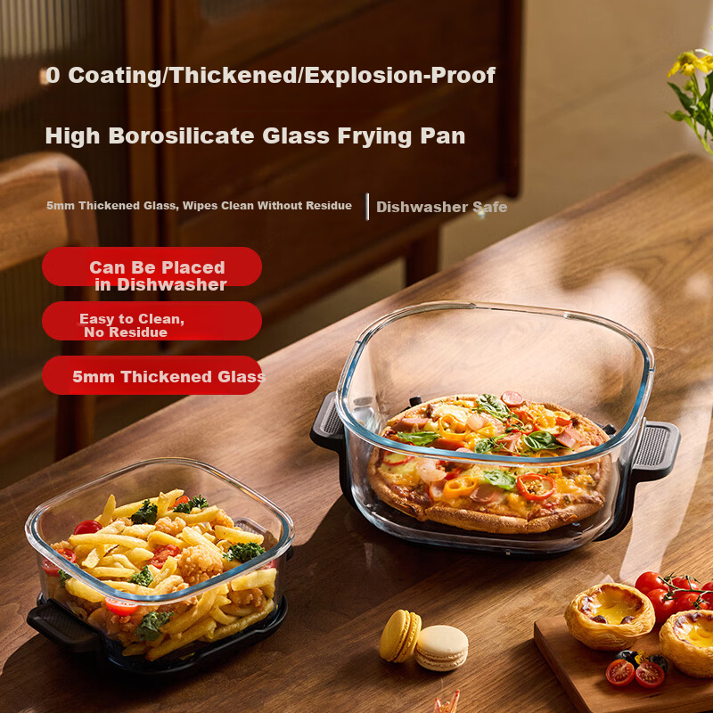 APIXINTL Anben Su Air Fryer Japan Home Use 4.5L Large Capacity No-Turnover Steam Tender Fry Panoramic Visible Full Glass Fry Basket Integrated Machine APIX-AFD14