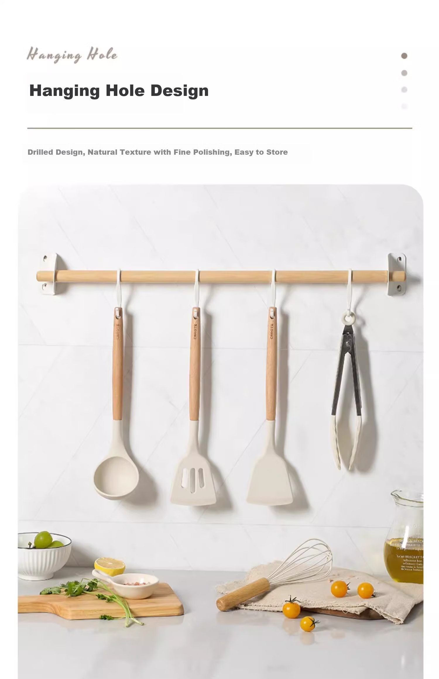 Carrot Silicone Spatula Non-Stick Cooking Turner Kitchen Utensil for Frying Pan and Wok 14