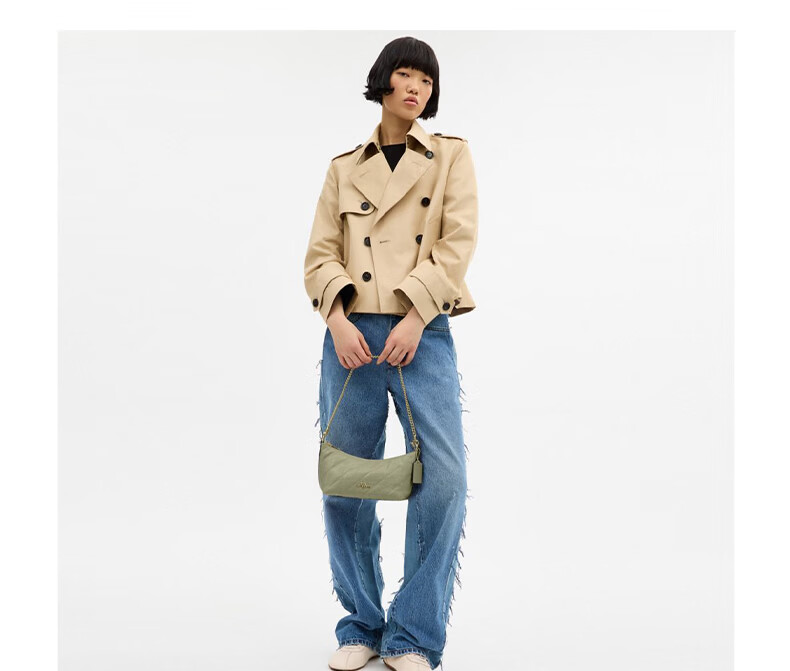 COACH Women's CAITLIN Quilted Detail Shoulder Crossbody Bag in Pistachio CDZ88 4