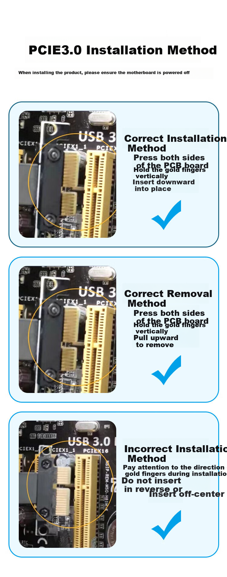 Liantuo PCI-E Extension Cable PCIe X1 3.0 Network Card Sound Card Graphics Card Vertical Mount DMA Expansion Card Adapter Cable Anti-Interference 5cm 90-Degree to 90-Degree 10