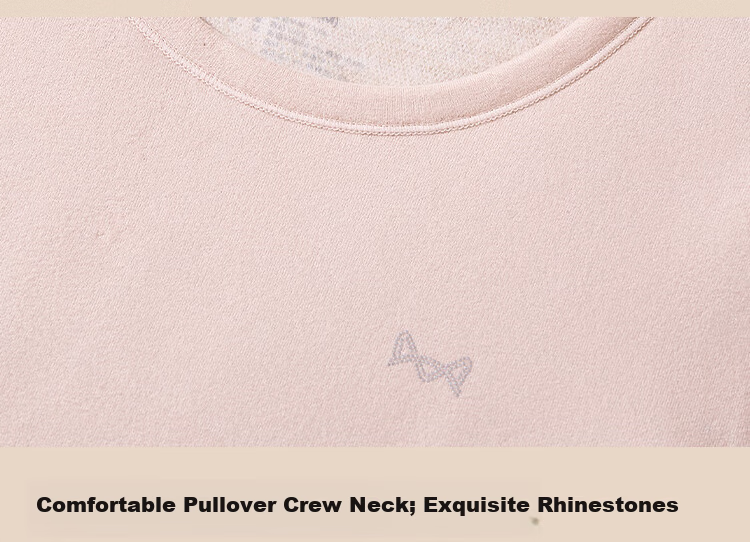 MiiOW [Mink Cashmere Acetate Wool Silk] Women's Thermal Underwear Set Autumn Long Johns and Knee Warmers 22