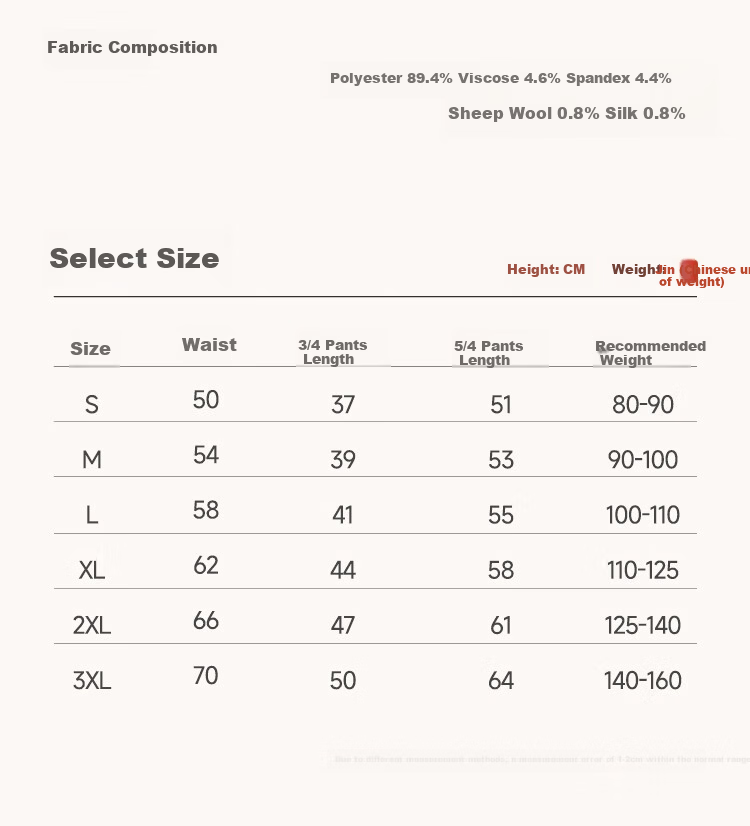 Zaisuo Women's Thermal Wool and Silk Seamless Thickened Autumn Winter Shorts Leggings Mid-Length Pants 6