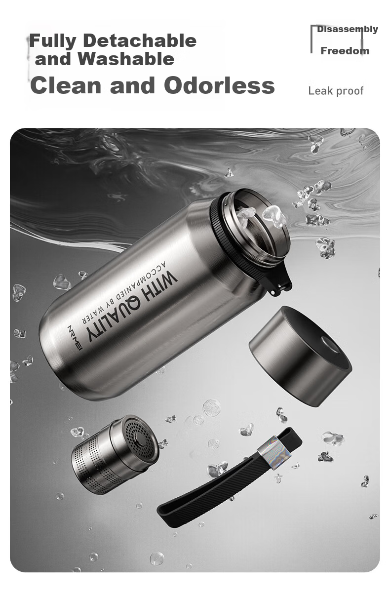 NRMEi Insulated Men's Tea Separation Magnetic Spring Tea Business Portable Car Magnetic Suction Water Bottle 24
