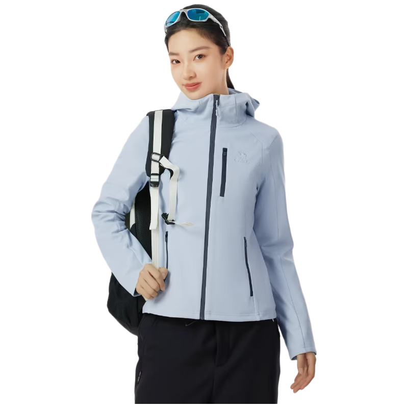 Camel [Dilireba Same Style] Women's Softshell Jacket Two-Piece Set Spring 2026 Windproof Waterproof Fleece Lined Warm Coat