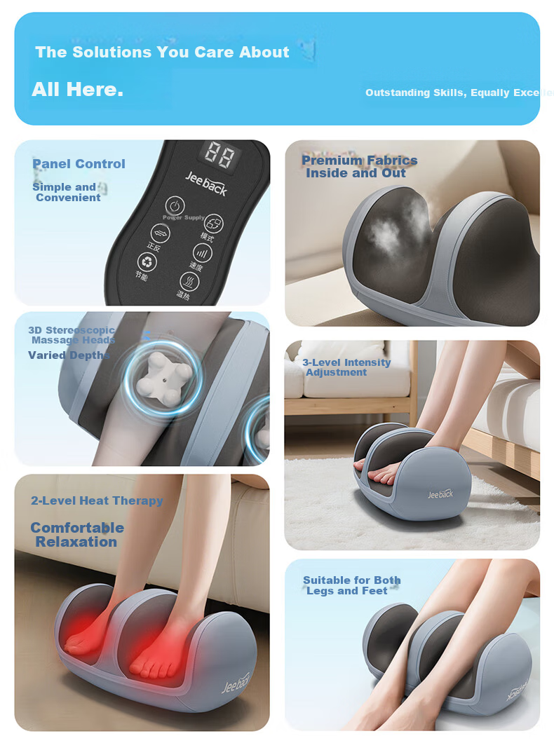 Jeeback Spine Comfort Leg Massager Calf Massager Kneading Heat Foot Therapy Machine Practical Birthday Gift for Parents Elders Boyfriend Girlfriend Students Back to School Season 5