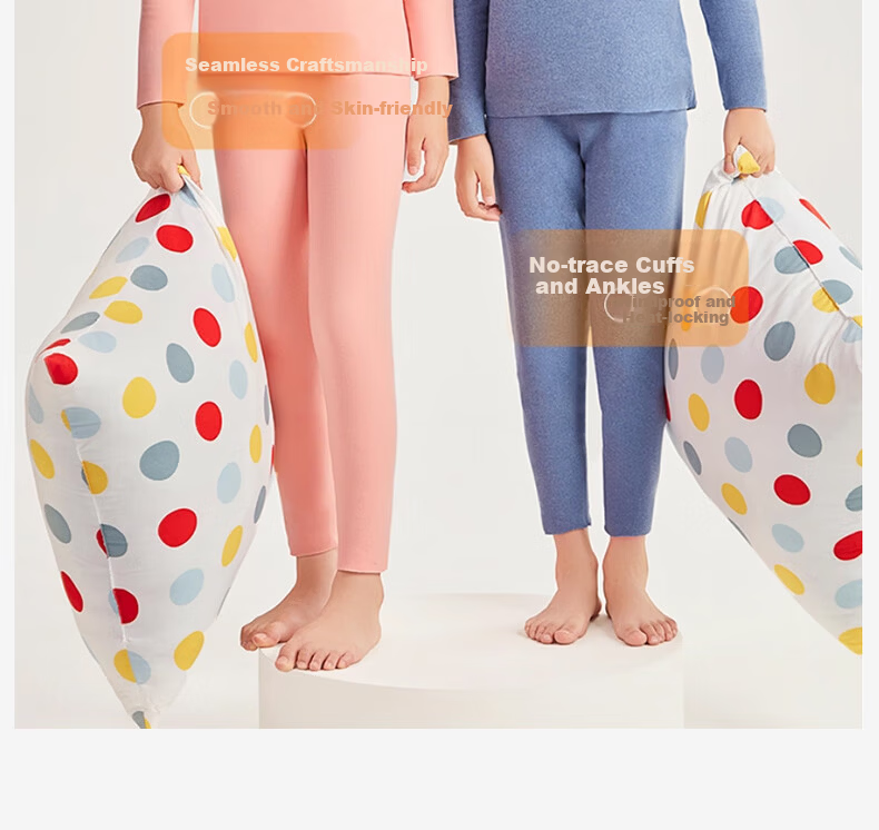 Modal Children's Thermal Underwear Set Seamless Fleece Thickened Heating Autumn Winter Baby Boys Girls Long Johns 12