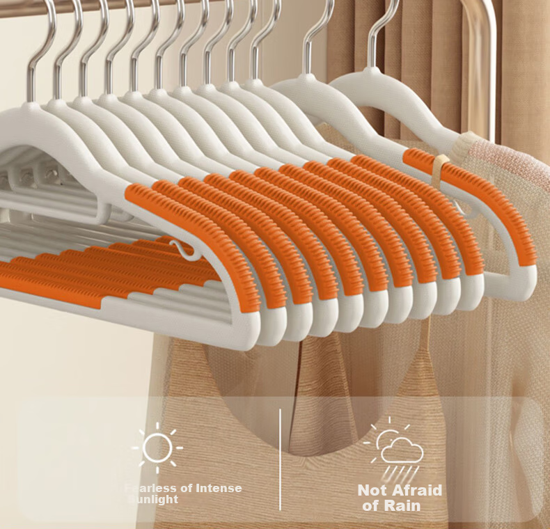 40,000km Non-Marking Non-Slip Dual-Use Thickened Reinforced Double Clothes Hanger for Wet and Dry Clothes 8