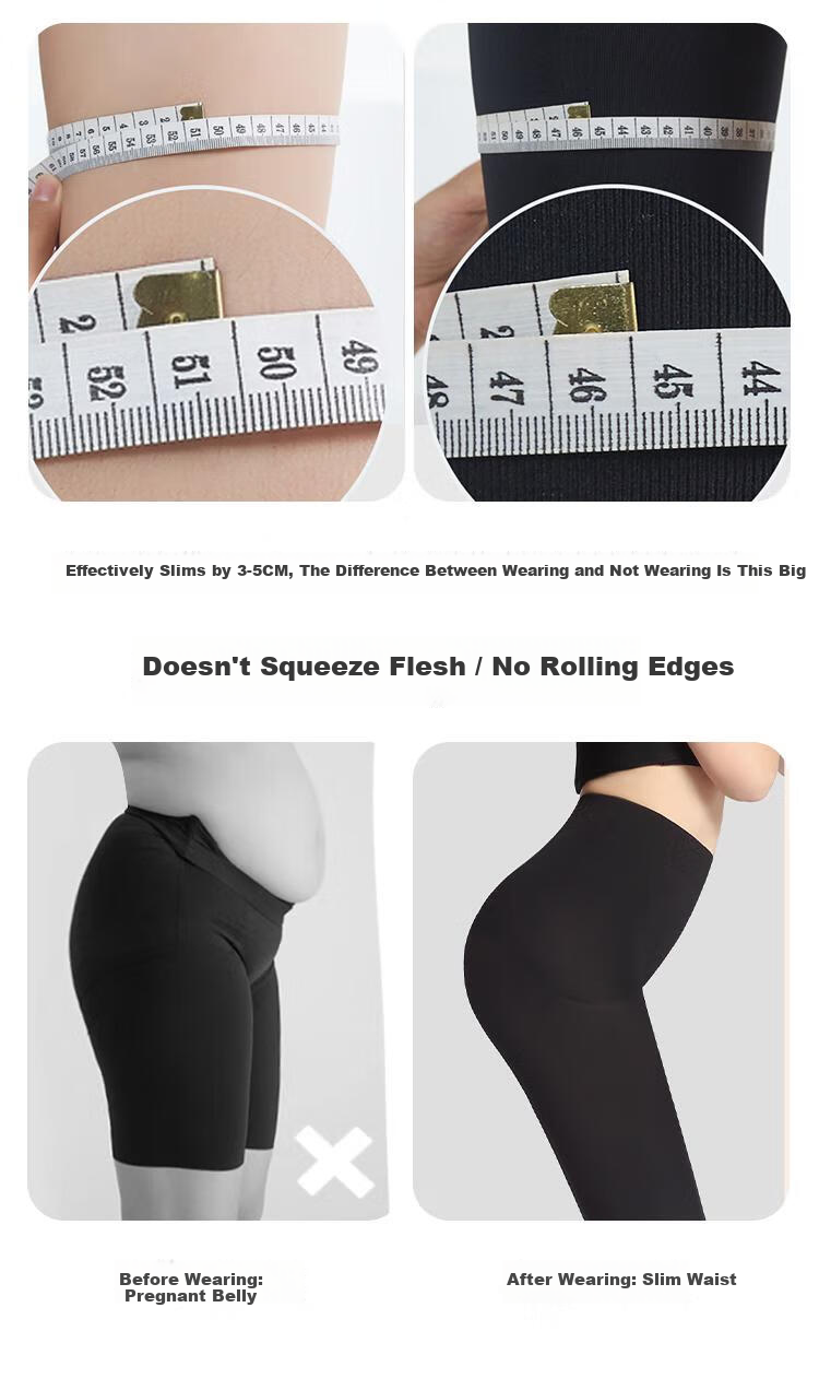 Avandi Pressure Socks 2-Pack Mild Compression Leg Shaping Calf Black Tights Spring 50g 6