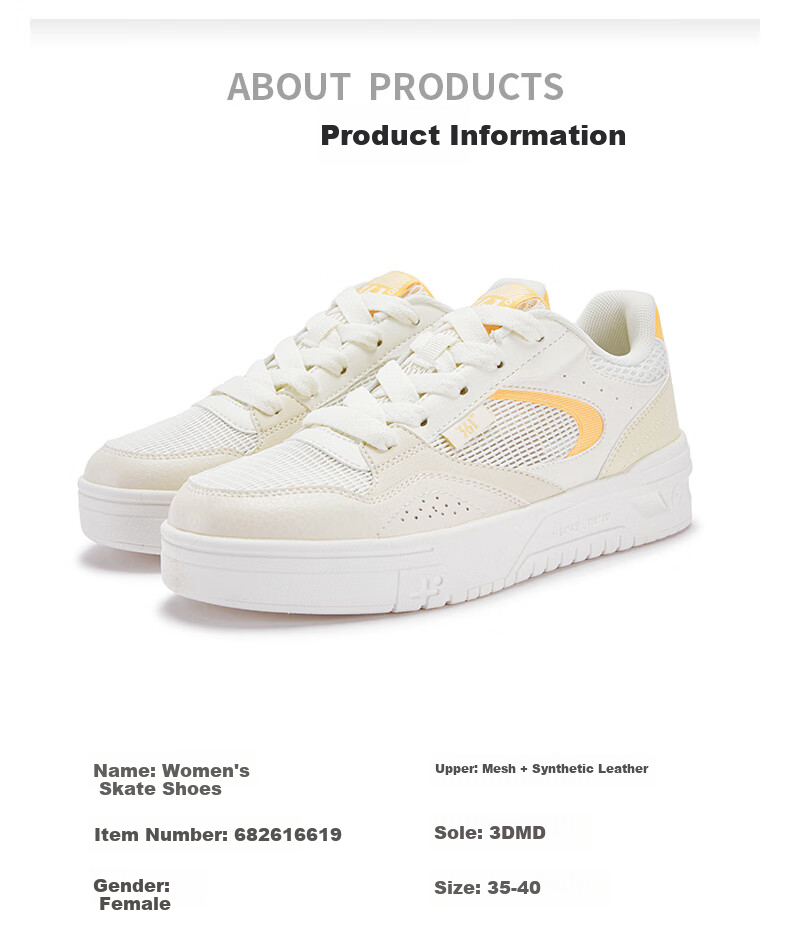 361° Women's Sports Shoes Soda 3 Spring Summer Breathable Retro Thick Sole Casual Sneakers 682616619-4 22