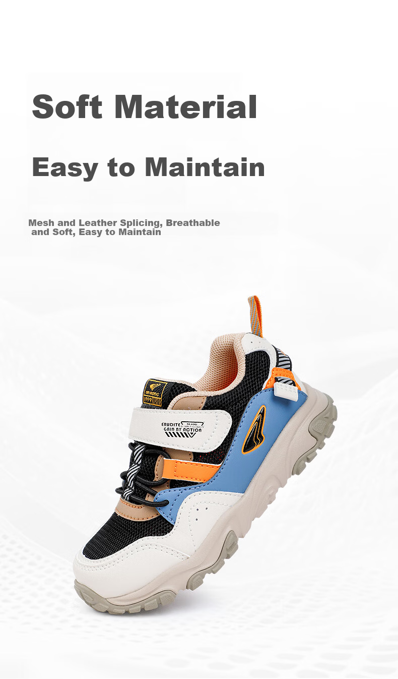 DR·KONG Spring Boys' Casual Retro Comfortable Breathable Toddler Walking Shoes 3