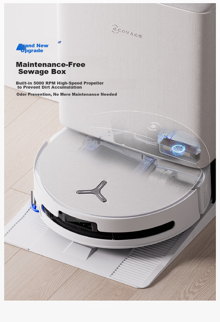 Ecovacs T90 PRO Robot Vacuum Cleaner - New Release, 4-in-1 Vacuum, Mop, Wash, Dry with Automatic Cleaning, Dust Collection, Hot Water Mop Washing, Hot Air Drying, Drum Water Washing, and Water Supply  38