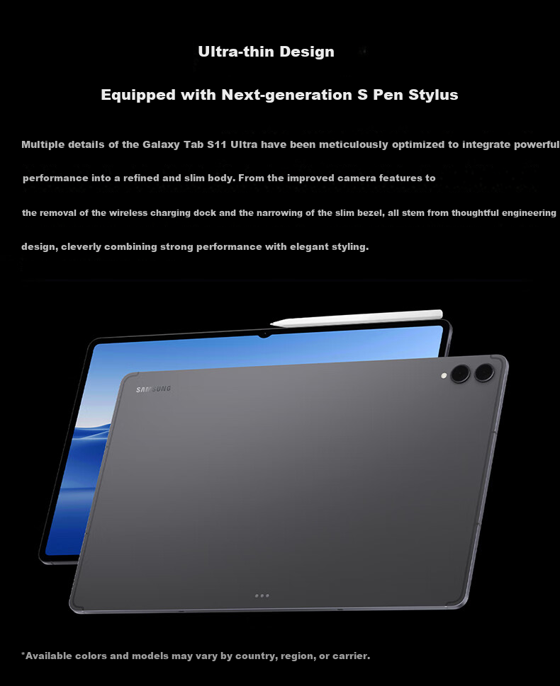 Samsung S11 Ultra 14.6-inch Tablet 2025 New Ultra-Thin AI Tablet 12GB RAM 512GB Titanium Gray 5G 8