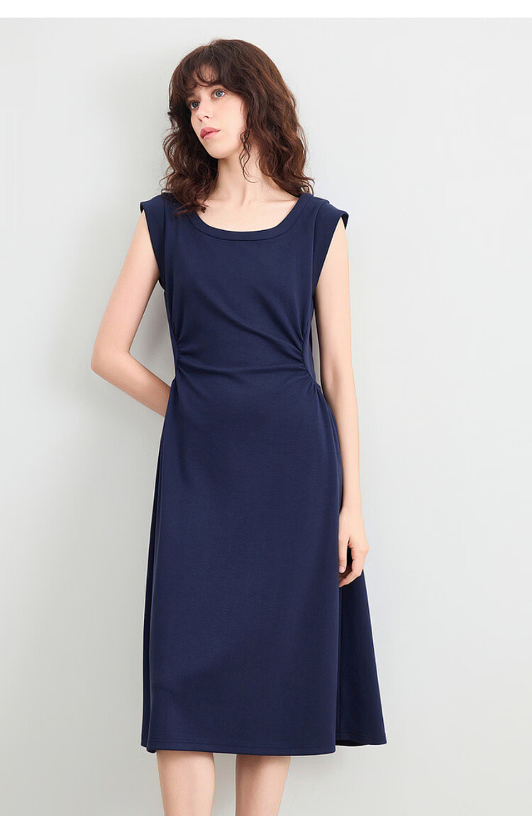 Demana [Cloud Soft Air Layer] Summer Urban Casual Sleeveless Waist Slimming Elegant Mid-Length Dress for Women 17