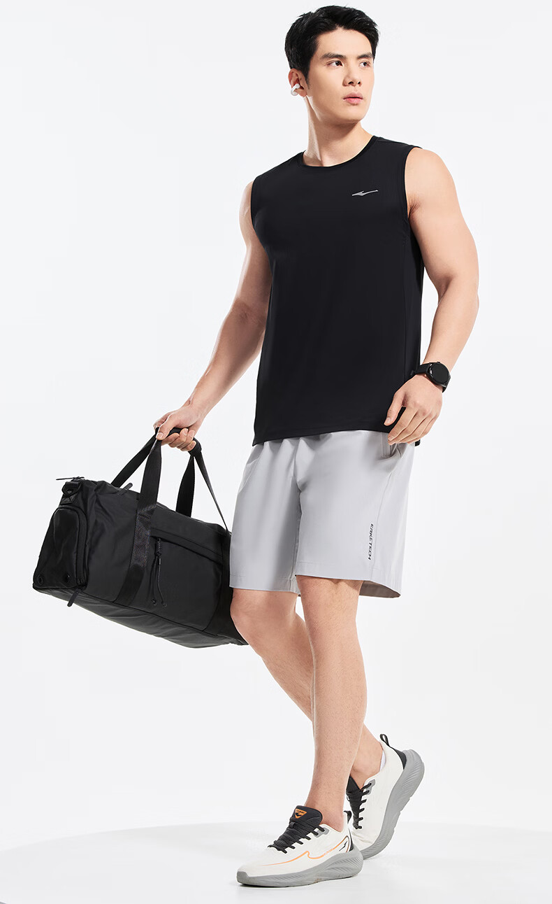 Erke Men's Sports Vest Summer Moisture-Wicking Quick-Dry Ice Feel Crew Neck Sleeveless T-Shirt Outdoor Casual Base Layer Shirt 13