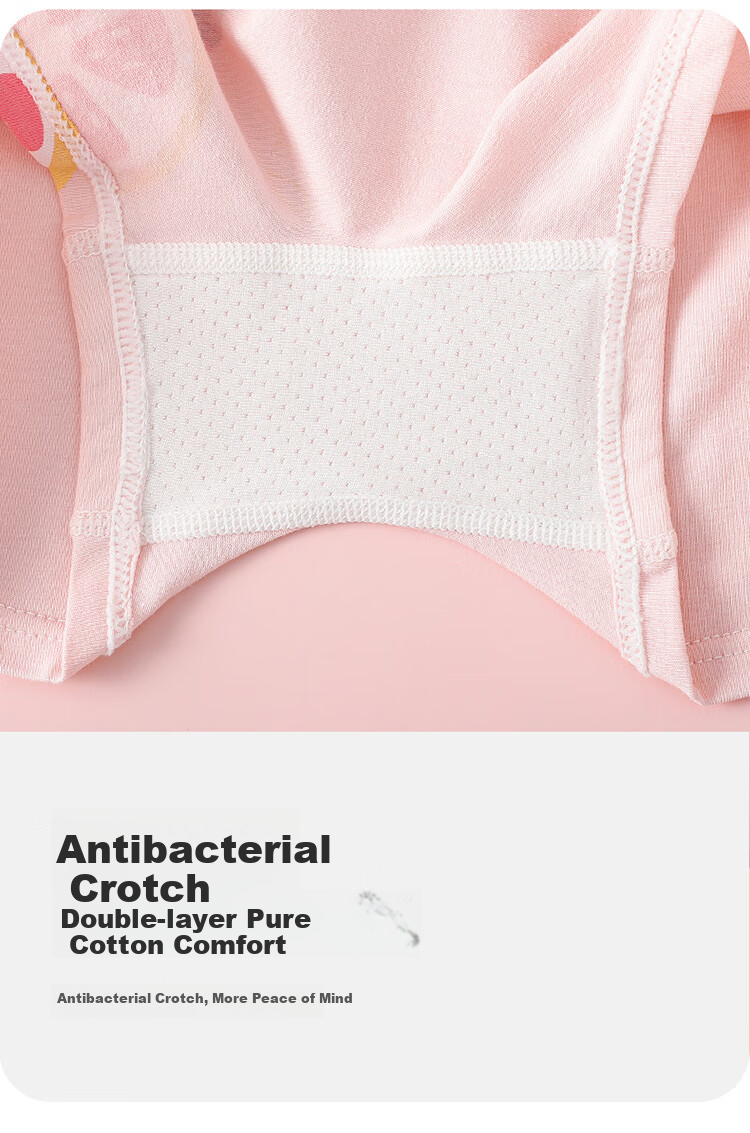 Dingguagua Girls' Cotton Antibacterial Boxer Briefs Children's Underwear for Older Kids and Students 5