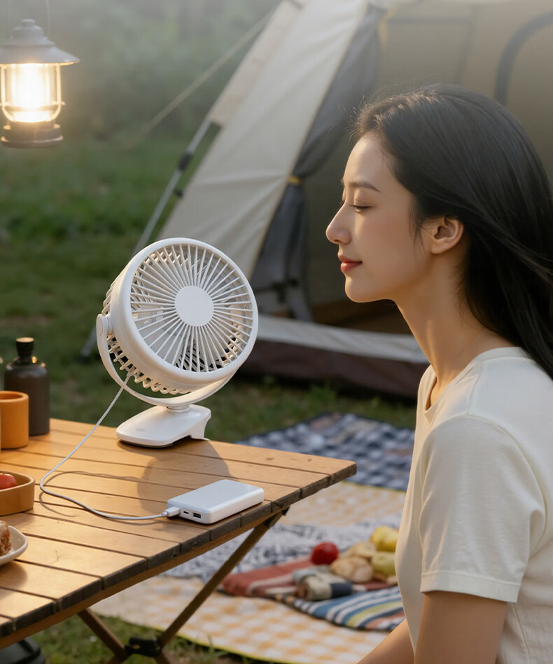 Deli [Hot-Selling] Desktop USB Mini Fan Small Electric Fan for Students Dormitory Office Workstation Bedside Quiet Fan - LK220 Black 10