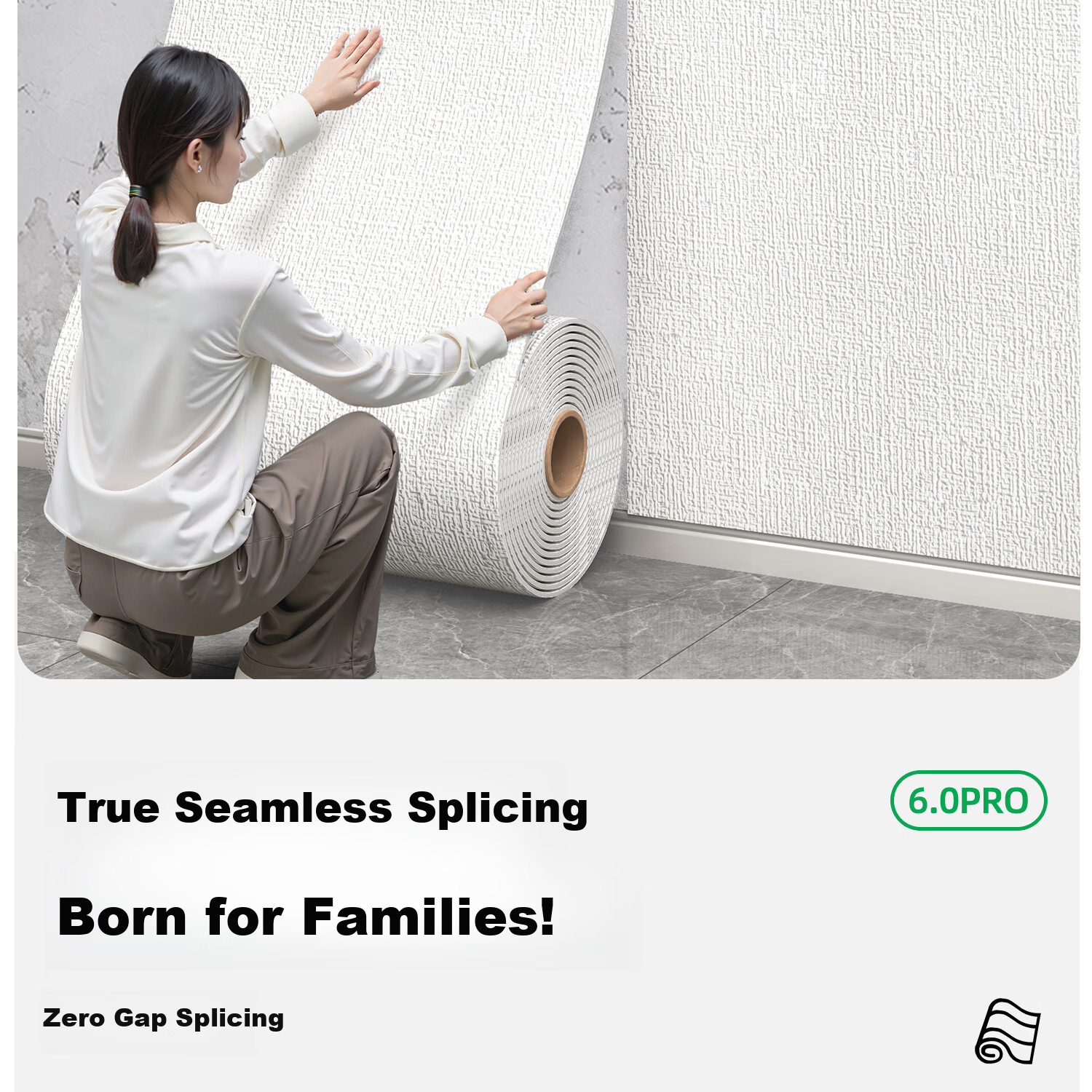 Washi 2026 New Self-Adhesive Waterproof Moisture-Proof Wallpaper Bedroom Wall Sticker Linen Beige 0.5*2.8m 12