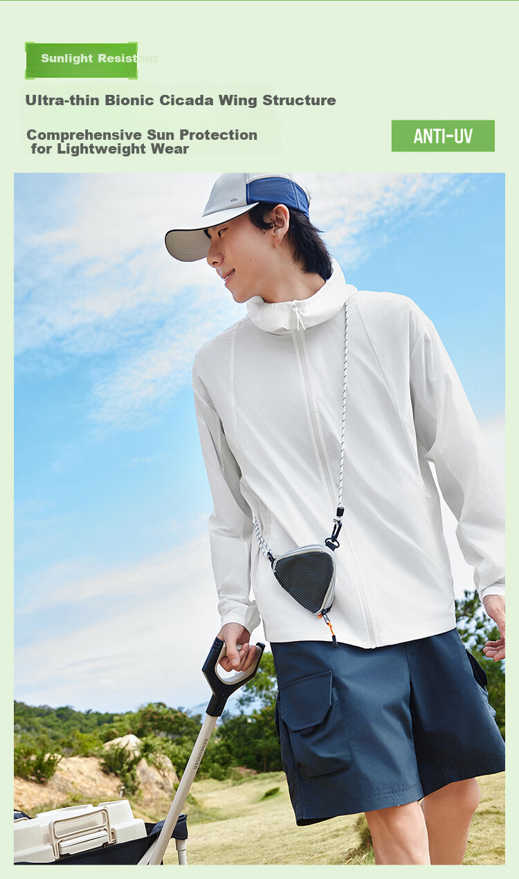 Beneunder Men's Sunscreen Jacket Thin Skin Jacket Ice Silk UV Protection Cooling Breathable Outdoor TS407 12
