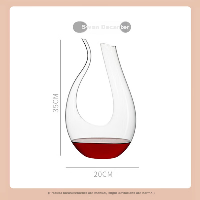 Green Apple Red Wine Glasses Large Capacity 468ml Set of 6 + Crystal Glass U-Shaped Decanter Set 7