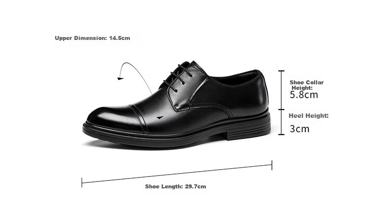 Aokang Comfortable Cowhide Breathable Business Formal Lace-up Durable Leather Shoes Brown Size 39 15