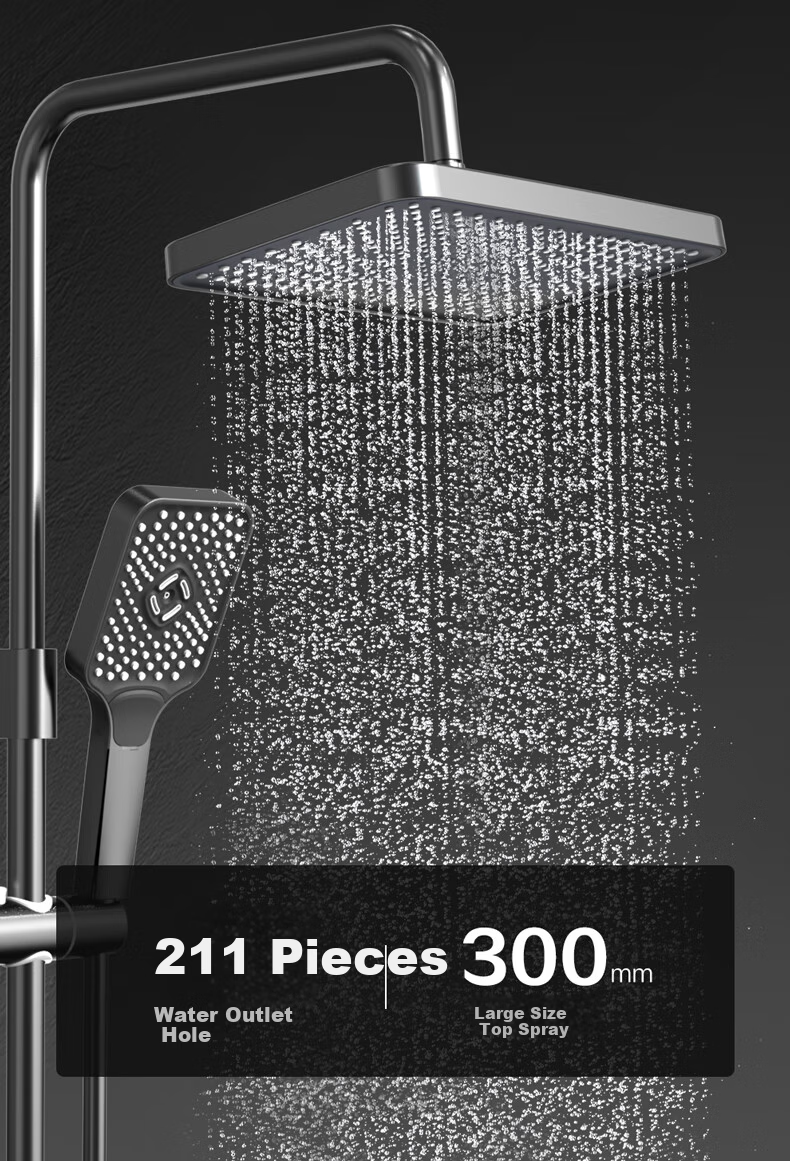 Micoe M3 Series Four-Function Piano Button Shower Set Household Bathroom Pressurized Shower Kit 11